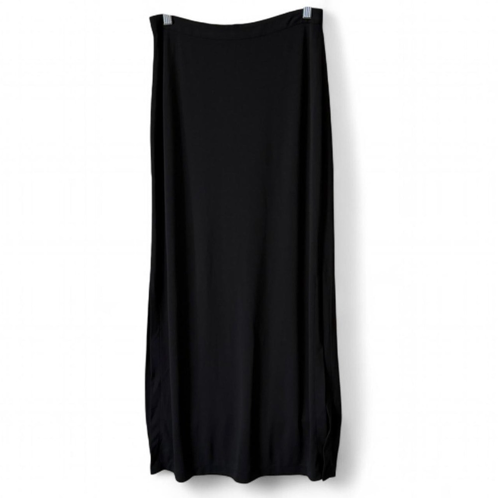 Vintage 90s Ann Taylor Black High Waisted Maxi Skirt, Women's Size 8